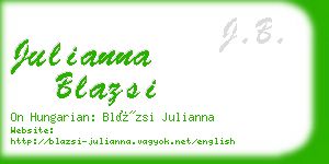 julianna blazsi business card